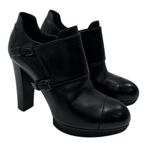 Tod's Ankle Boots In Black Leather Woman’s Size 36.5 US 6 - Picture 2 of 10